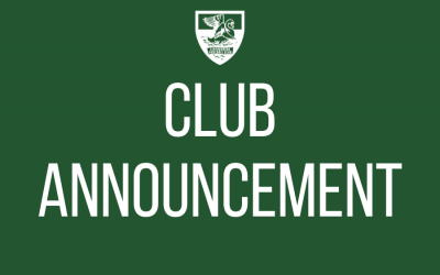 CLUB ANNOUNCEMENT – New Signings