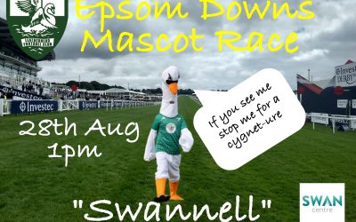 swannell to make an appearance in the mascot race at epsom